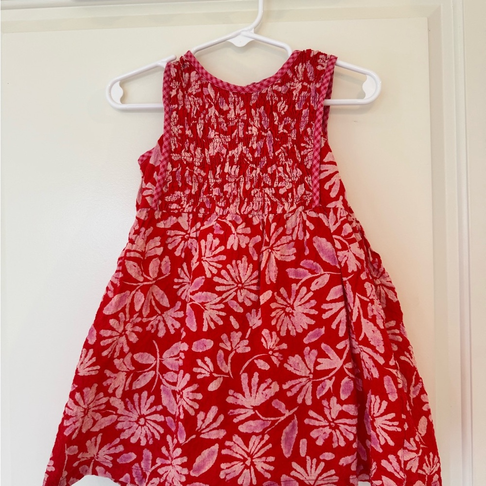 Floral Red Kids Dress
